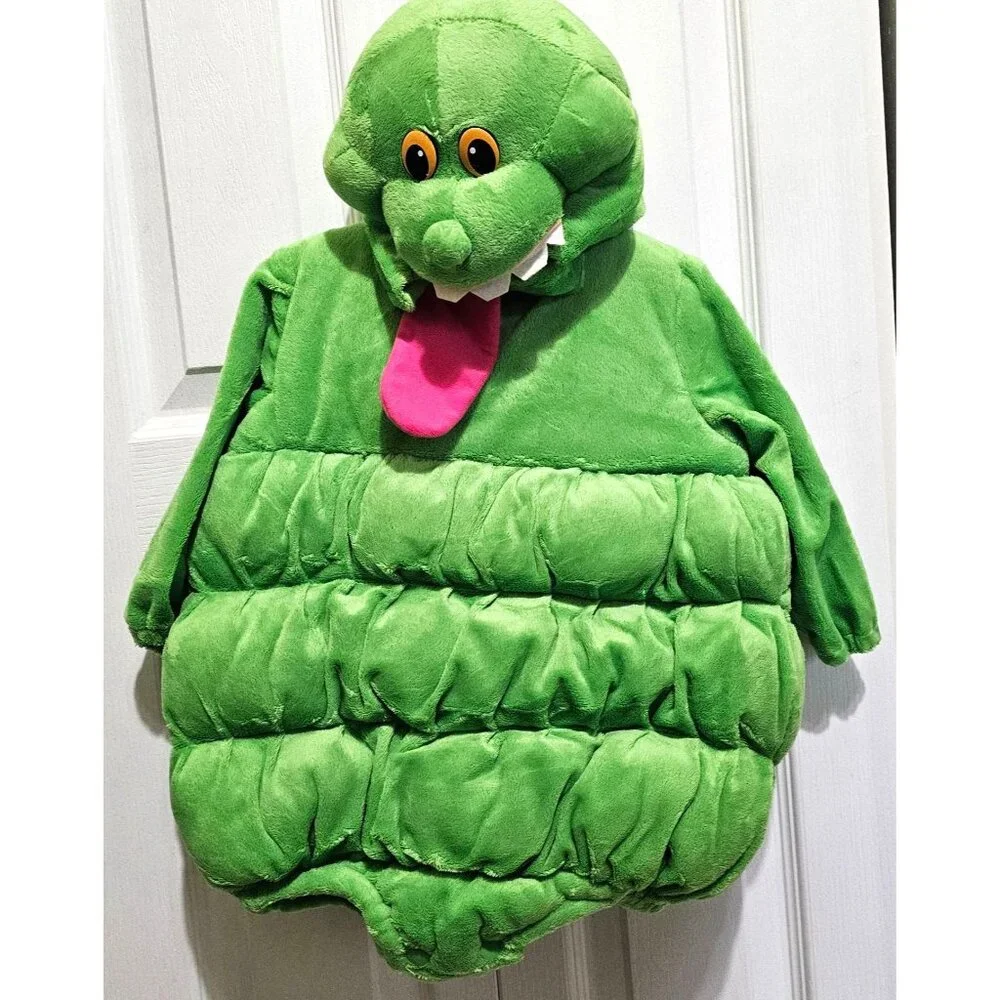 Ghostbusters Slimer Deluxe Costume 6-12 M Halloween Plush Green Baby Cute NEW